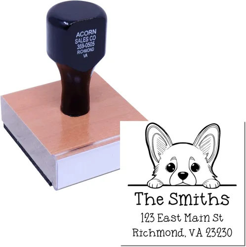 Vista 338 de Sello de alta calidad para cachorros Airedale Terrier – Sello de dirección personalizado – Ideal para los amantes de los perros – Elección de 5