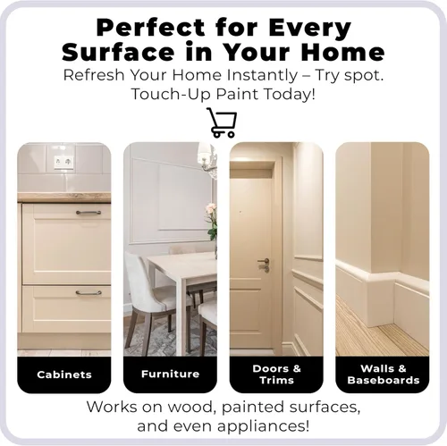 Vista 7 de spot. Pintura de Retoque Acabado Mate para Gabinetes, Paredes, Puertas y Muebles Kit de Reparación Beige Multitono Secado Rápido, Autocebante