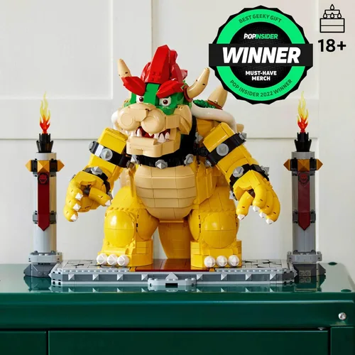 Vista 2 de LEGO Super Mario The Mighty Bowser 71411, kit de construcción de modelo 3D, figura coleccionable de personaje con plataforma de batalla, idea