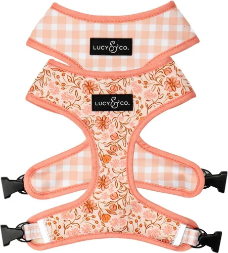 Vista 8 de Lucy & Co. - Arnés reversible para perros, bonito, arnés de diseño, talla XS a XL, chaleco acolchado ajustable para pasear con facilidad