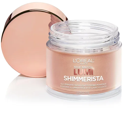 Vista 3 de L'Oreal Paris Makeup True Match Lumi Shimmerista - Polvo de resaltado suelto, 1 unidad, luz de luna