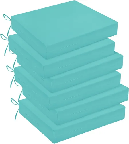 Vista 68 de downluxe - Juego de 2 cojines impermeables para sillas de exterior y muebles de patio, con correas, de espuma de alta densidad, para asiento al aire