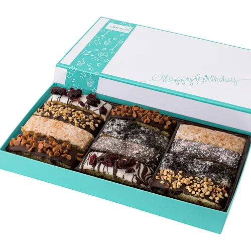 Barnetts Gourmet Chocolate 12 Biscotti - Cesta de regalo Cumpleaños