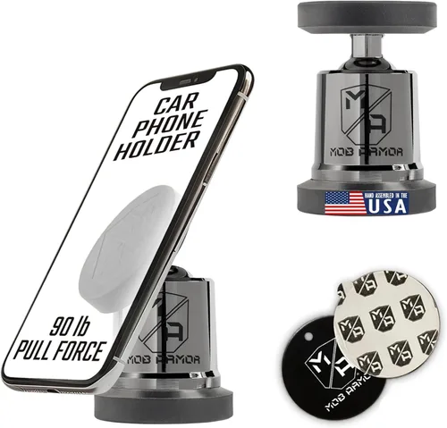 Vista 9 de Mob Armor MobNetic Maxx - Soporte magnético para teléfono montado en Estados Unidos para automóvil, soporte magnético de teléfono para automóvil