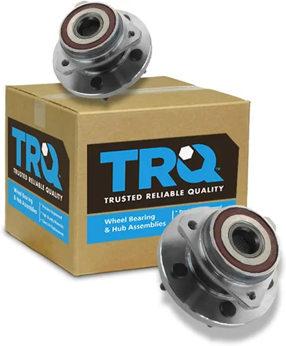 Vista 132 de TRQ Conjunto de rodamiento y cubo de rueda delantera de 2 piezas compatible con Chevrolet Trailblazer 02-09, Trailblazer EXT 02-06, GMC Envoy 02-09