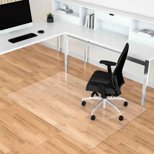 Tapete para silla para suelos duros, 48" x 30", tapete de oficina para sillas con ruedas, tapete de plástico transparente para silla de escritorio,
