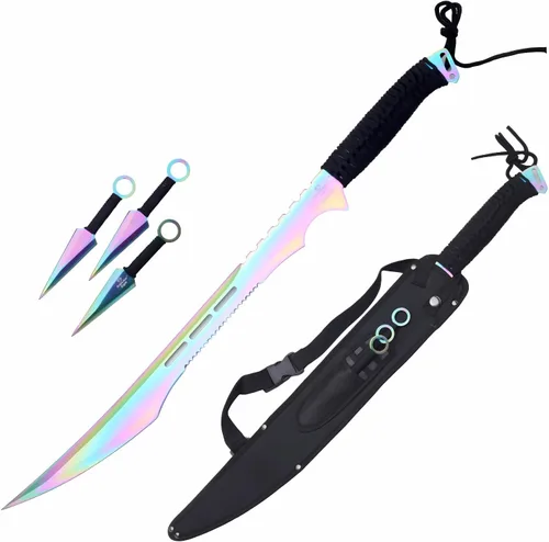 Vista 6 de Snake Eye Tactical - Espada Ninja de Diseño Fantástico con Funda de Nylon