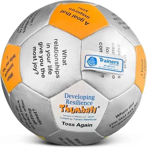 Vista 35 de Trainers Warehouse Colección Thumball de 6 pulgadas, 32 indicaciones para conversación, formación de equipos, relación y entrenamiento