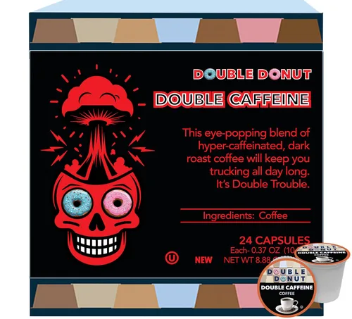 Vista 63 de Double Donut Coffee Cápsulas de café de arándanos, cápsulas de café con sabor a arándanos de una sola porción, café tostado medio para cafeteras
