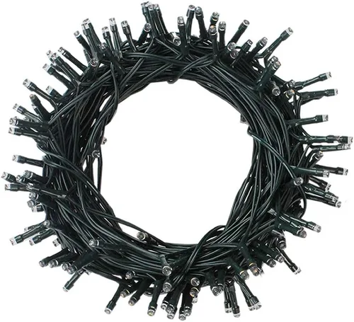 Vista 7 de Tira de luces LED de Navidad para interiores/exteriores, cable verde oscuro, 8 efectos de luz, bajo voltaje, para festival, jardín, árbol