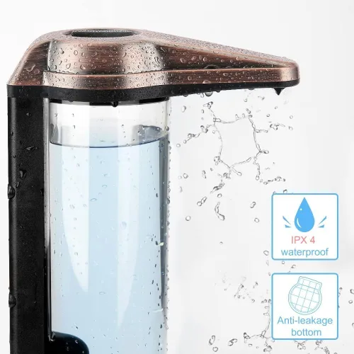 Vista 6 de Secura - Dispensador de jabón automático de 17 oz, funciona con baterías, dispensador de jabón sin contacto con control de volumen ajustable