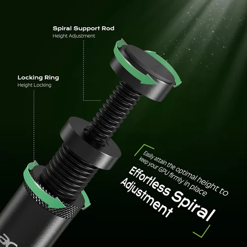 Vista 4 de acer Soporte de GPU, soporte de hundimiento de GPU, soporte de tarjeta gráfica GPU con imán y base antideslizante, soporte para tarjeta de video