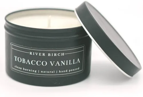Vista 54 de River Birch Candles - Vela perfumada de almendra + miel, velas de soja de alta calidad, totalmente naturales, no tóxicas, vela de viaje de lata