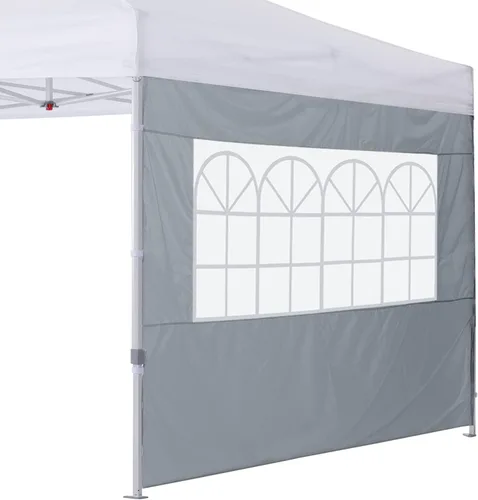 Vista 17 de Cooshade - Pared solar instantánea para toldo de 8 x 8 pies, para carpas desmontables, solo pared con puerta, 1 paquete, color azul