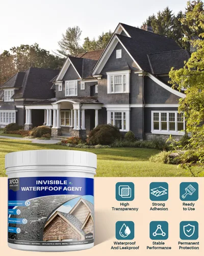 Vista 3 de Sellador impermeable transparente, revestimiento impermeable transparente de 5 galones, agente invisible a prueba de agua líquido para techos