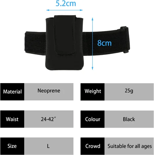 Vista 2 de Cinturón de cintura con soporte para bomba de insulina – Compatible con t:Slim/t:Slim X2 – Funda ajustable para bomba diabética – Cinturón de bomba
