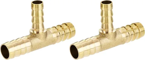 Vista 10 de M METERXITY Accesorios de manguera de púas – Conector de tubo de latón de 3/8 x 3/8 x 1/4 pulgadas para manguera de latón para agua y combustible