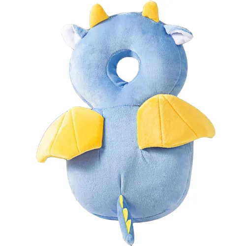 Vista 10 de Protector de cabeza para andador de bebé, ajustable, mochila de protección para la cabeza del bebé, almohadilla de seguridad (elefante)