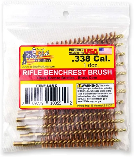 Vista 7 de Pro-Shot Productos 0.236 in/.243 Cal. Rifle Bore Brush Dozen Pack, Latón