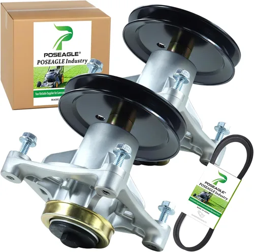 Vista 17 de 604214 Conjunto de husillo con espaciador de polea 604123 y kit de herramientas de montaje para tractores de césped Hustler Raptor de 34", 36", 42