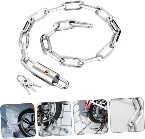 Vista 7 de Happyyami Sturdy Bike Chain Security Cable Anti-Theft Cycling Chain for Motorcycles Bicycles and Electric Scooters
