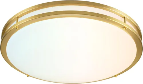 Vista 13 de Lámpara de Techo Dorada 24W, Lámpara de Techo LED de Montaje Empotrado de 12 Pulgadas para Dormitorio, Cocina, Baño, Lámpara de Techo Regulable