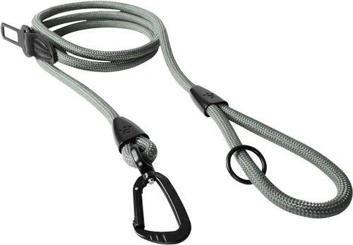 Vista 10 de PawsPassion - Correa de cuerda para perro de 4 pies, correa de perro resistente 2 en 1 con hebilla de cinturón de seguridad, mosquetón giratorio