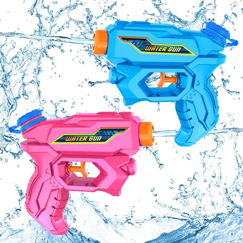 Vista 7 de Paquete de 4 pistolas de agua para niños, pistola de chorro pequeña