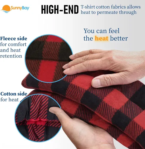 Vista 2 de SunnyBay - Almohadilla de calentamiento para microondas, envoltura térmica para cuello y hombros apta para microondas, paquete de calor o hielo