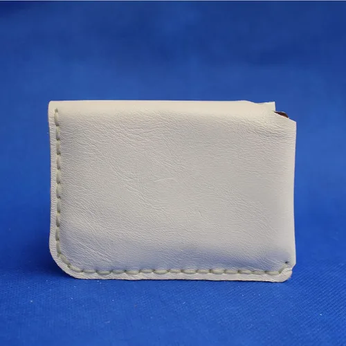 Vista 4 de Handmade Genuine Leather Card Holder with Snap Closure - Ultra Slim Minimalist Wallet, Hand-Stitched Compact Front Pocket Card Case for Men & Women