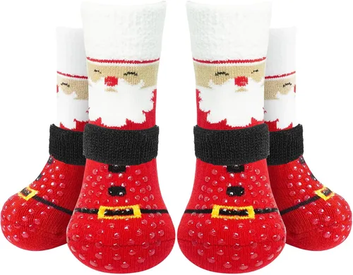 Vista 22 de EXPAWLORER - Calcetines antideslizantes para perros pequeños, medianos y grandes, evitan que se laman las patas, botines para pavimento caliente
