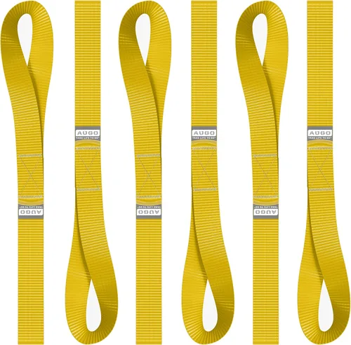 Vista 19 de AUGO Correas de amarre suaves – capacidad de carga de 1,500 libras y resistencia a la rotura de 4,500 libras – paquete de 6 – bucles para asegurar