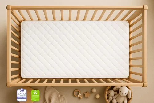 Vista 2 de Dream On Me Colchón universal para cuna, impermeable, núcleo de fibra de 2 pulgadas, colchón de cuna, certificado Greenguard Gold, 36 x 18 pulgadas