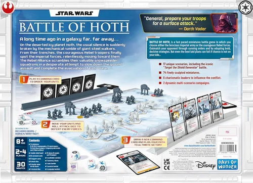 Vista 2 de Asmodee Star Wars: Juego de mesa Battle of Hoth - Comanda el ejército imperial o las fuerzas rebeldes en un juego de estrategia de miniaturas