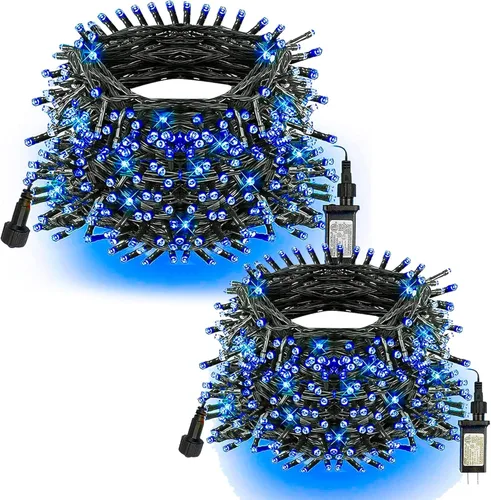 Vista 10 de TW SHINE - Luces de Navidad que cambian de color, 200 luces LED RGB de 66 pies, luces de Halloween para exteriores con control remoto, impermeables