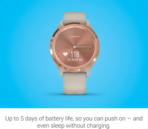 Vista 2 de Garmin - Vívomove 3S, smartwatch híbrido con manos reales y pantalla táctil oculta