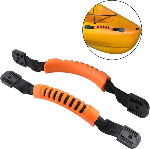 Vista 5 de Asas de transporte para kayak reemplazo de montaje lateral con hebilla de plástico para remo, tándem, canoa y kayaks de por vida