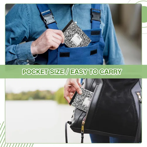 Vista 6 de Fainne Paquete de 30 cuadernos de composición de tamaño medio de 4-7/8 x 7-1/2 pulgadas de ancho, con rayas de media página, cuaderno de composición