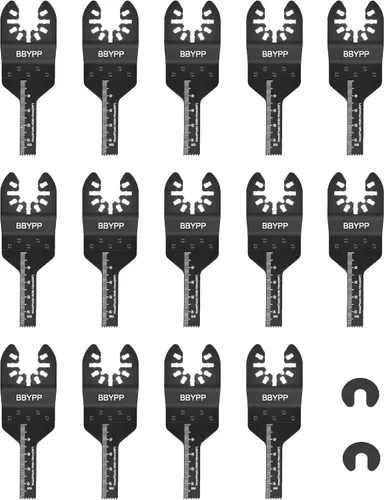 14 piezas de hojas de sierra oscilantes, hojas de multiherramienta universales profesionales de 3/8 pulgada para madera, plástico, metal suave,