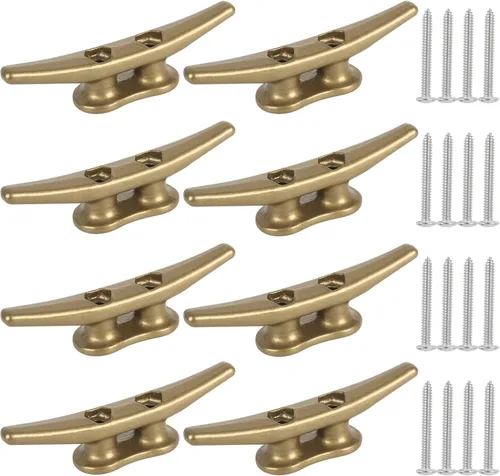 Vista 23 de Tacos de muelle de 4 pulgadas 4/6/8/12/16/20/24, tacos de cuerda para muelle de barco, tacos marinos de hierro con accesorios para cubierta