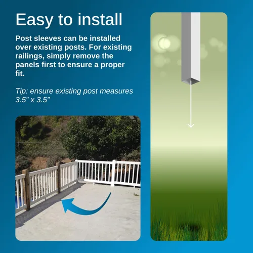 Vista 7 de Weatherables Funda para Poste de 4x4 – Cubierta de Poste de Vinilo Premium para Exteriores Resistente a la Intemperie para Durabilidad Duradera