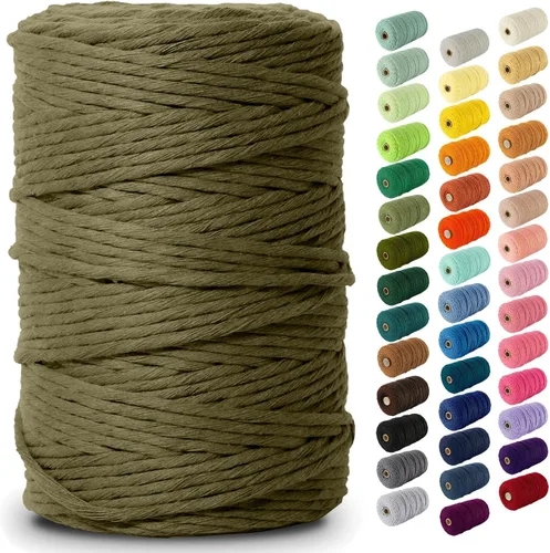 Vista 65 de Nook Theory Hilo de macramé de 3mm 109 yardas - Cuerda de macramé suave de 4mm, 5mm perfecta para nudos - Suministros de macramé para colgadores