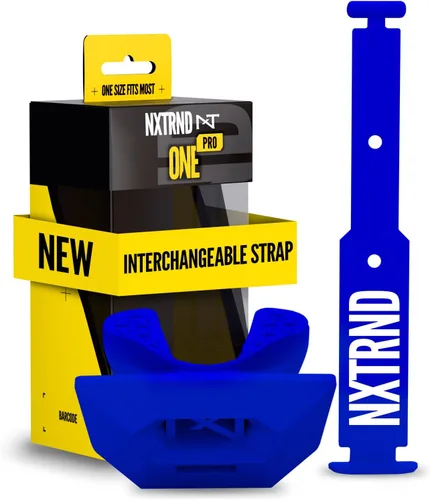 Vista 63 de Nxtrnd One Protector Bucal de Fútbol Americano, Correa Incluida, Se Adapta a Adultos y Jóvenes (Negro)