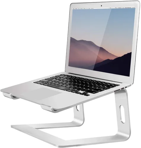 Vista 12 de Orionstar - Soporte portátil para laptop de aluminio, elevador de laptop compatible con Mac MacBook Air Pro de 10 a 15.6 pulgadas, soporte