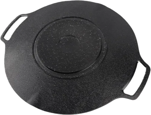 Vista 8 de Keenso Korean BBQ Grill Pan, Round Griddle, Non Stick 6 Layer Coating, Black