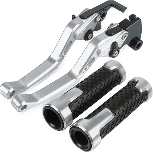 Vista 9 de DOUKI for Kawasaki for VERSYS-X250 2017 2018 2019 2020 2021 Motorcycle Handlebar Adjustable Brake Clutch Levers Grips Handle Lever (Color : Black)