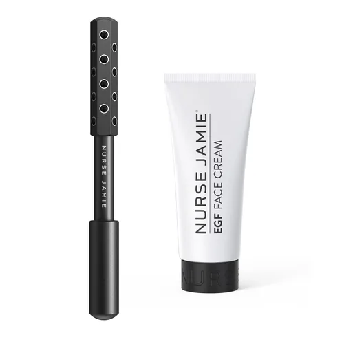 Nurse Jamie UpLift Facial Massaging Beauty Roller – Black- Facial Massager with 24 Stones for Sculpting