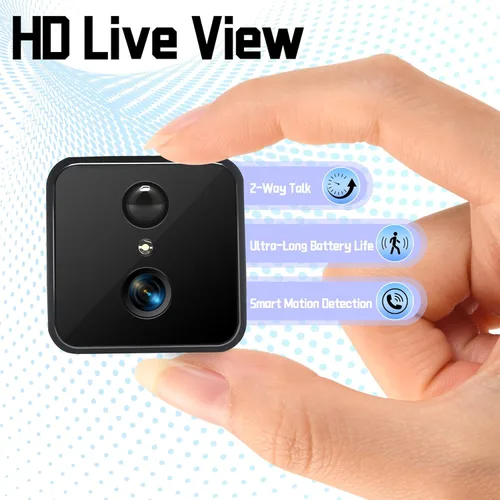 Vista 2 de Cámara espía - Cámara oculta 2K con batería de larga duración y detección de movimiento AI, cámaras pequeñas inalámbricas ocultas con micrófono