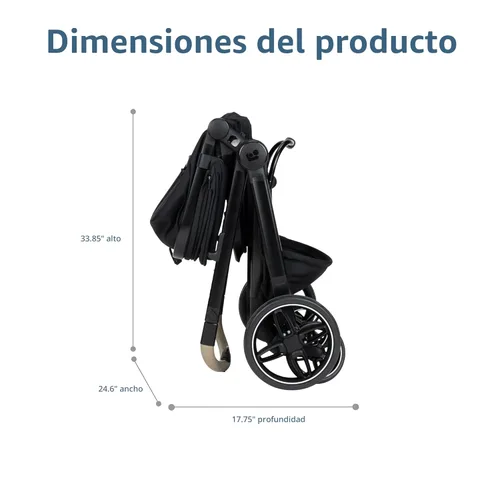 Vista 14 de Maxi-Cosi Zelia Pro Sistema de viaje 5 en 1 con asiento de automóvil infantil Mico Pro, combo de cochecito de bebé, asiento reversible, ruedas