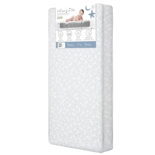 Vista 11 de Dream On Me Nap Nest Colchón de cuna y cama de bebé, de doble cara - para bebés y niños pequeños, colchón impermeable de 5" con 88 muelles